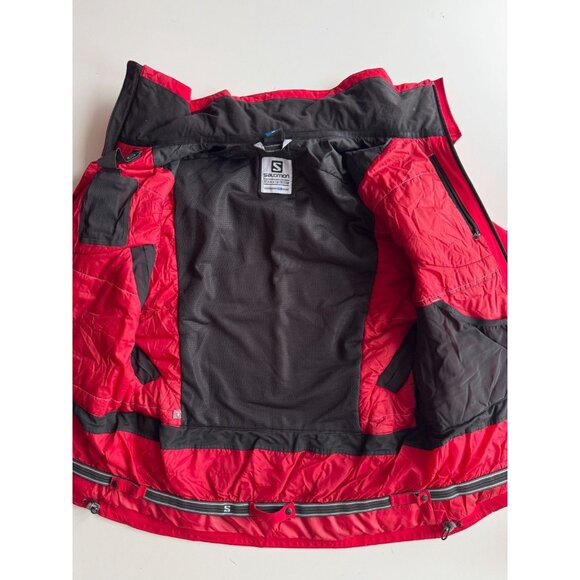 SALOMON Speed AdvancedSkin Dry Red Nylon Ripstop Ski Shell Jacket, Size M - Picture 12 of 16